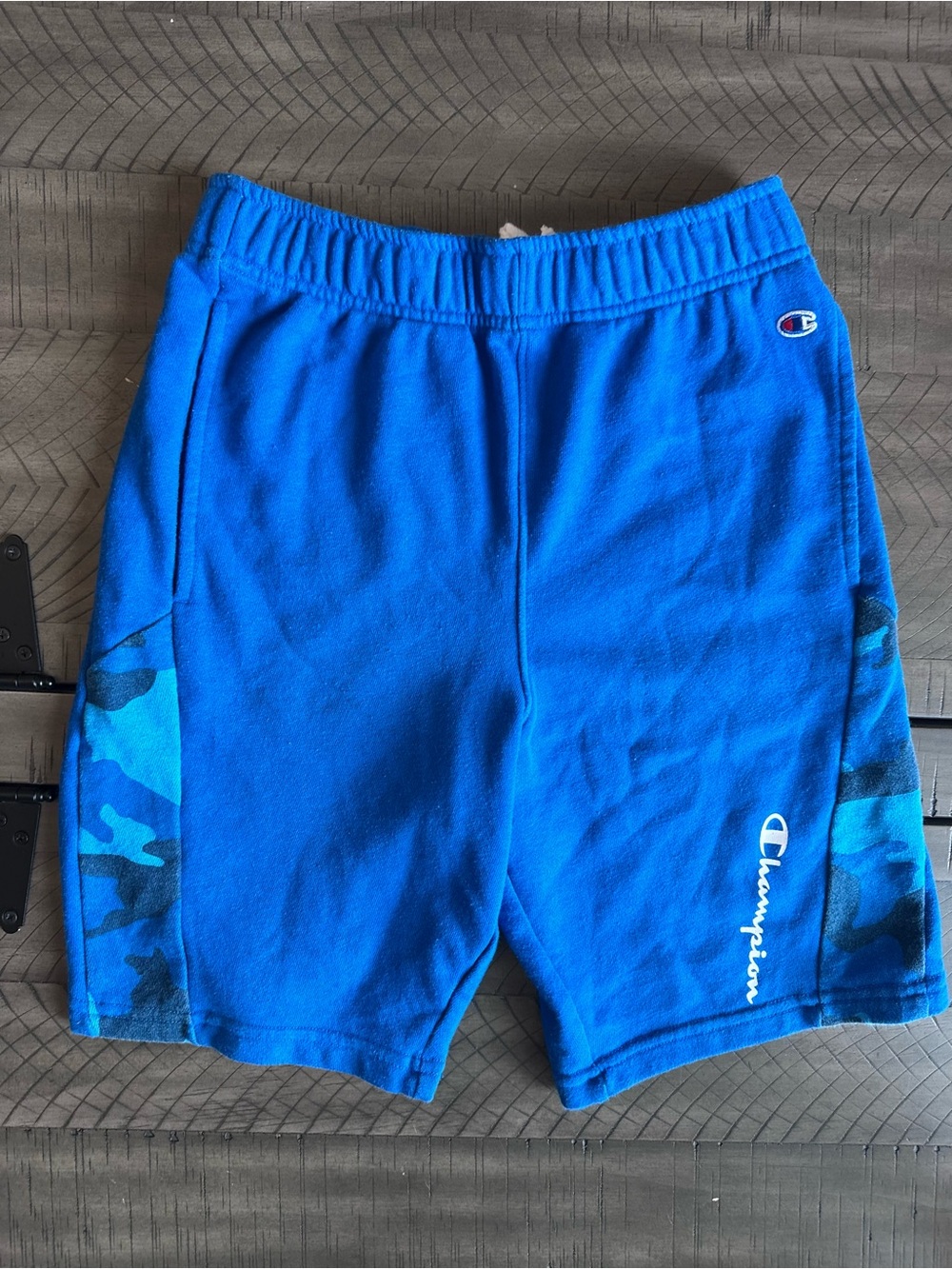 Champion Kids Royal Blue Shorts with Blue Camo Side Panels